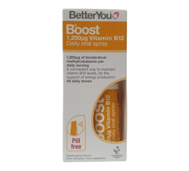 ВИТАМИН Б12 1200мкг х 160дози СПРЕЙ + Cr + зелен чай 25мл BETTER YOU